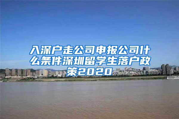 入深户走公司申报公司什么条件深圳留学生落户政策2020