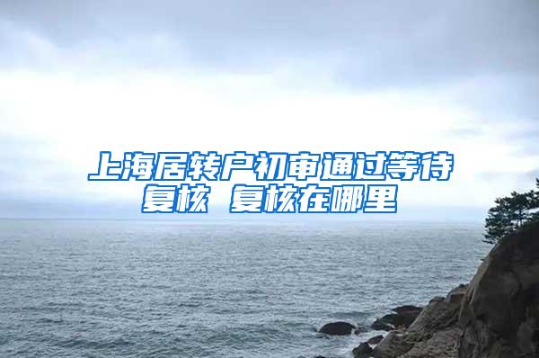 上海居转户初审通过等待复核 复核在哪里