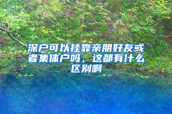 深户可以挂靠亲朋好友或者集体户吗，这都有什么区别啊