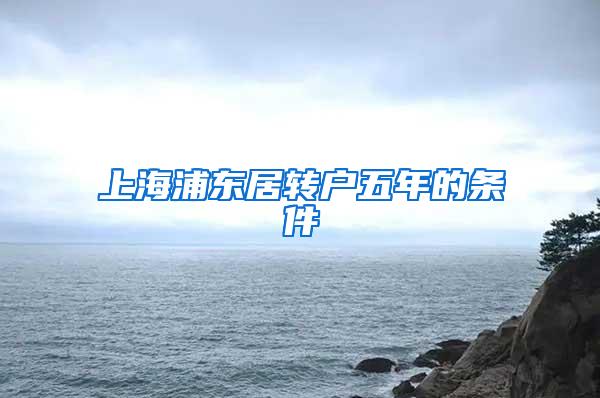 上海浦东居转户五年的条件