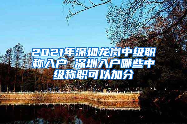 2021年深圳龙岗中级职称入户 深圳入户哪些中级称职可以加分