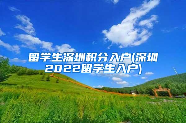 留学生深圳积分入户(深圳2022留学生入户)