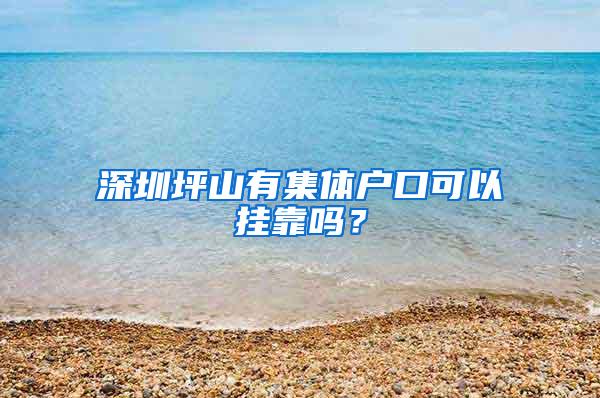 深圳坪山有集体户口可以挂靠吗？