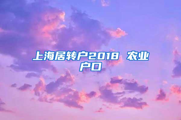 上海居转户2018 农业户口