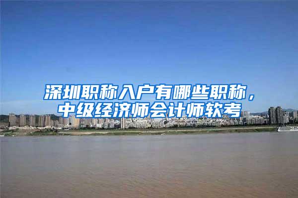 深圳职称入户有哪些职称，中级经济师会计师软考