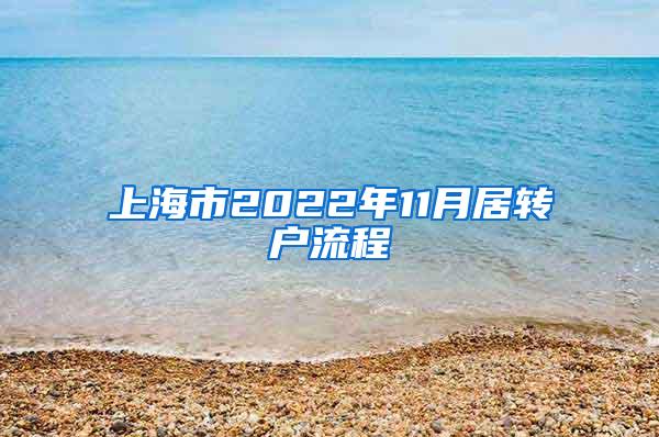 上海市2022年11月居转户流程