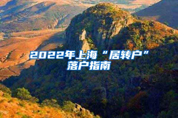 2022年上海“居转户”落户指南