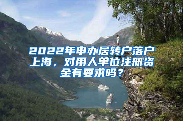 2022年申办居转户落户上海，对用人单位注册资金有要求吗？