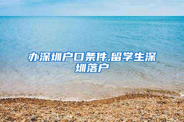 办深圳户口条件,留学生深圳落户