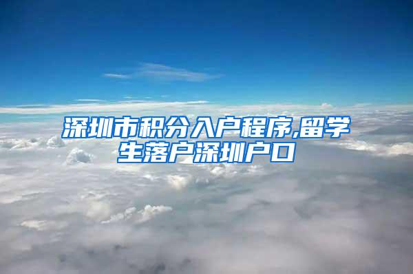 深圳市积分入户程序,留学生落户深圳户口