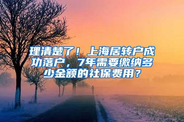 理清楚了！上海居转户成功落户，7年需要缴纳多少金额的社保费用？