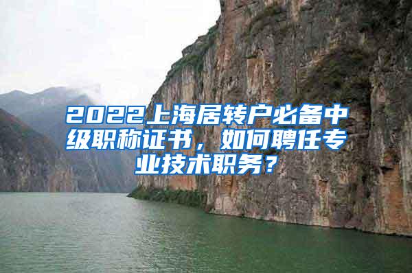 2022上海居转户必备中级职称证书，如何聘任专业技术职务？