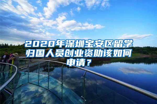 2020年深圳宝安区留学归国人员创业资助该如何申请？