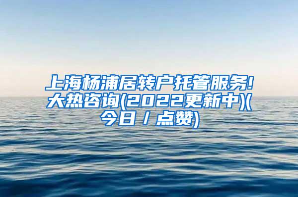 上海杨浦居转户托管服务!大热咨询(2022更新中)(今日／点赞)