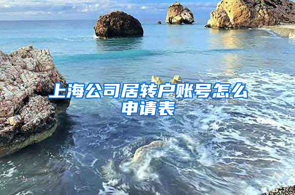 上海公司居转户账号怎么申请表