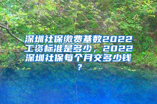 深圳社保缴费基数2022工资标准是多少，2022深圳社保每个月交多少钱？