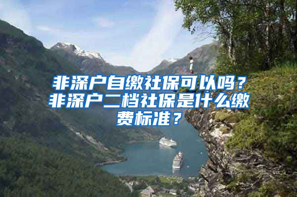 非深户自缴社保可以吗？非深户二档社保是什么缴费标准？