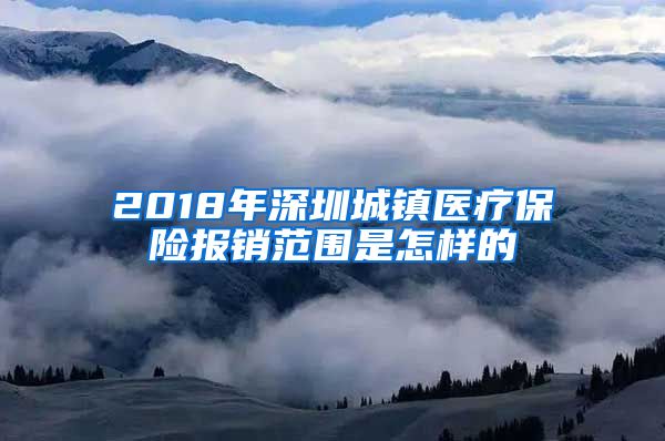 2018年深圳城镇医疗保险报销范围是怎样的