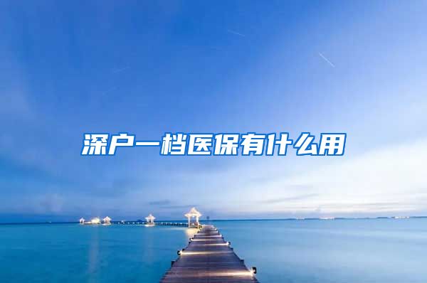 深户一档医保有什么用