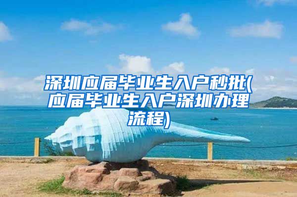 深圳应届毕业生入户秒批(应届毕业生入户深圳办理流程)