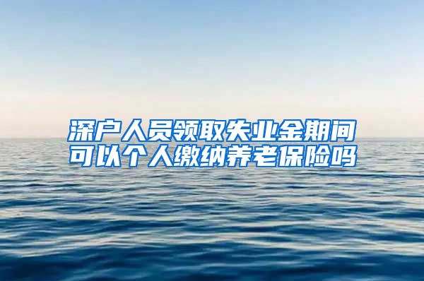 深户人员领取失业金期间可以个人缴纳养老保险吗