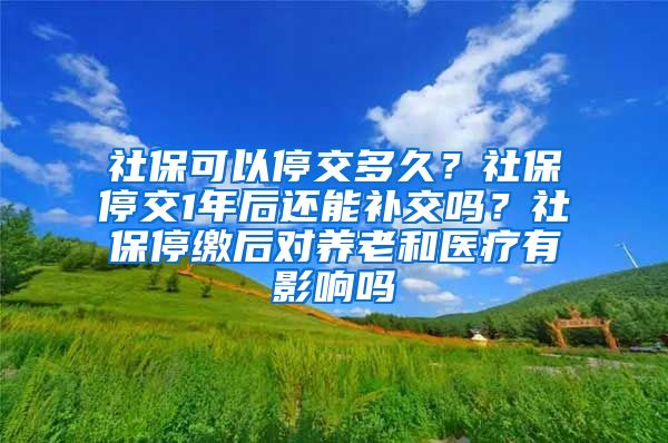 社保可以停交多久？社保停交1年后还能补交吗？社保停缴后对养老和医疗有影响吗