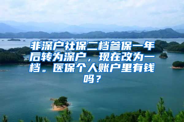 非深户社保二档参保一年后转为深户，现在改为一档。医保个人账户里有钱吗？