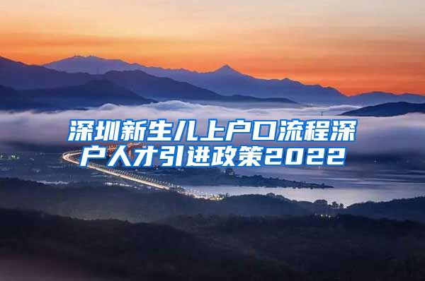 深圳新生儿上户口流程深户人才引进政策2022