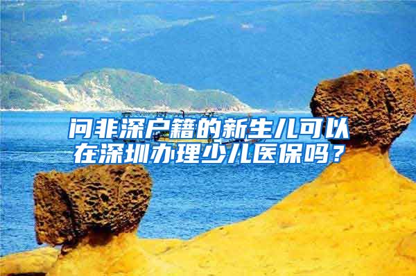 问非深户籍的新生儿可以在深圳办理少儿医保吗？