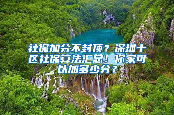 社保加分不封顶？深圳十区社保算法汇总！你家可以加多少分？