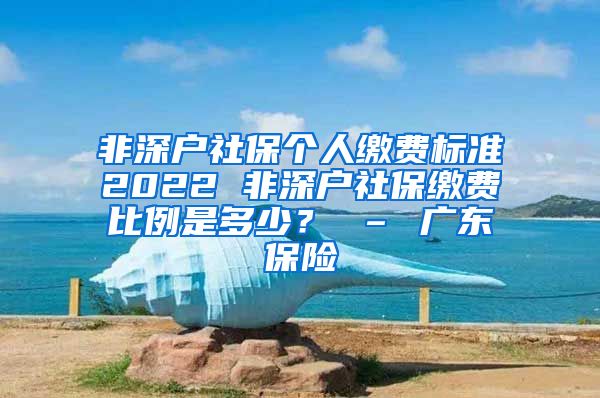 非深户社保个人缴费标准2022 非深户社保缴费比例是多少？ – 广东保险