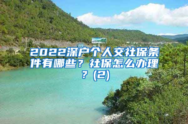 2022深户个人交社保条件有哪些？社保怎么办理？(2)