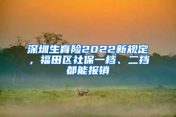 深圳生育险2022新规定，福田区社保一档、二挡都能报销