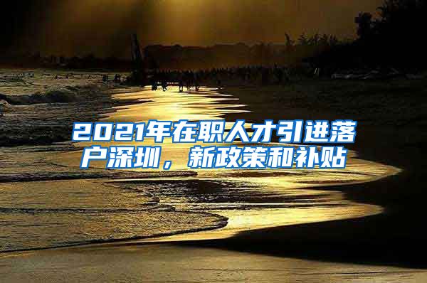 2021年在职人才引进落户深圳，新政策和补贴