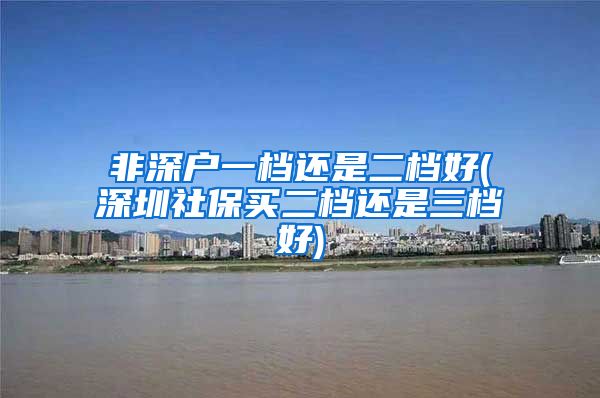 非深户一档还是二档好(深圳社保买二档还是三档好)