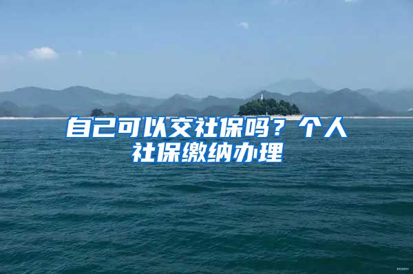 自己可以交社保吗？个人社保缴纳办理