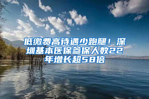 低缴费高待遇少跑腿！深圳基本医保参保人数22年增长超58倍