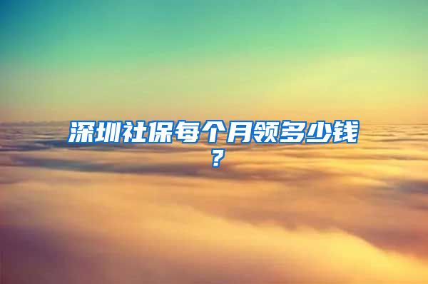 深圳社保每个月领多少钱？