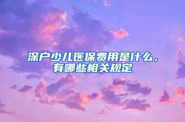 深户少儿医保费用是什么，有哪些相关规定