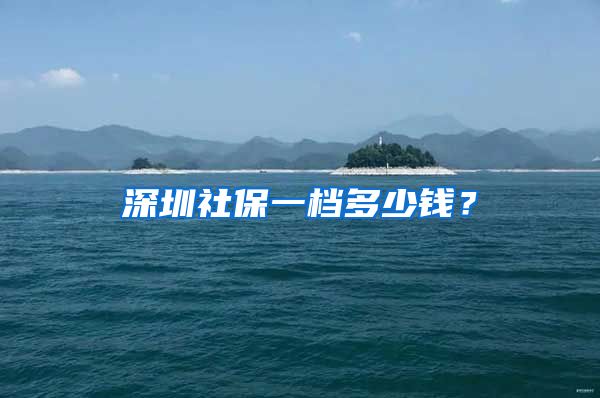 深圳社保一档多少钱？