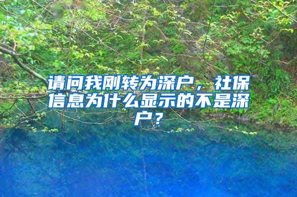 请问我刚转为深户，社保信息为什么显示的不是深户？