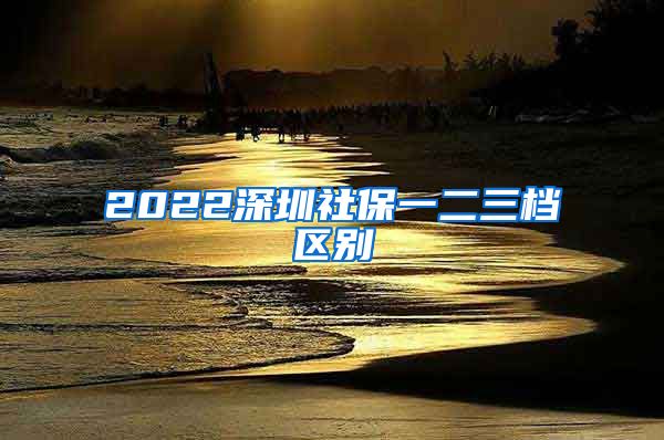 2022深圳社保一二三档区别