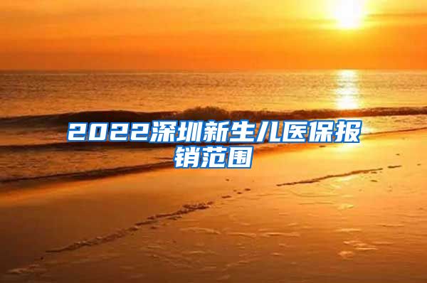 2022深圳新生儿医保报销范围