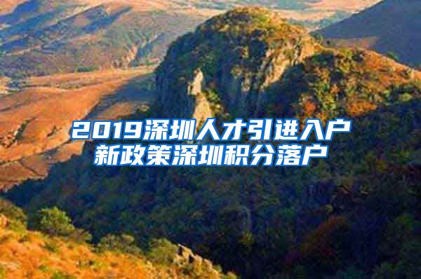 2019深圳人才引进入户新政策深圳积分落户