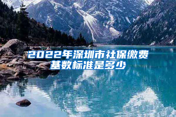 2022年深圳市社保缴费基数标准是多少