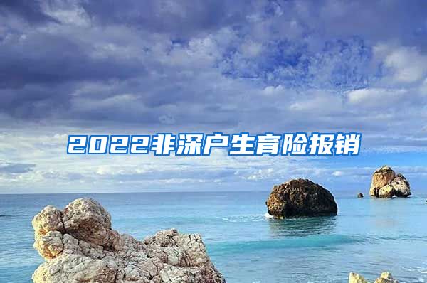 2022非深户生育险报销