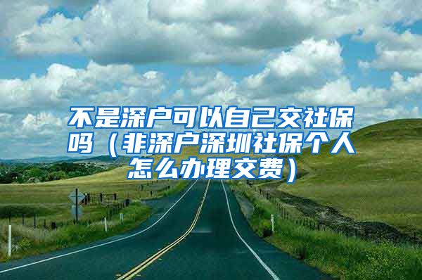 不是深户可以自己交社保吗（非深户深圳社保个人怎么办理交费）