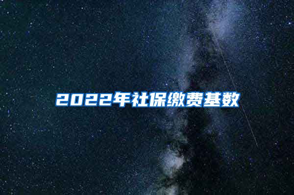 2022年社保缴费基数