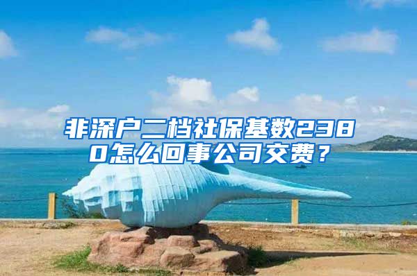 非深户二档社保基数2380怎么回事公司交费？