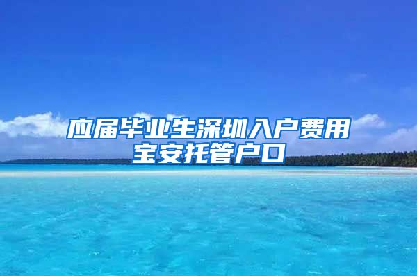 应届毕业生深圳入户费用宝安托管户口